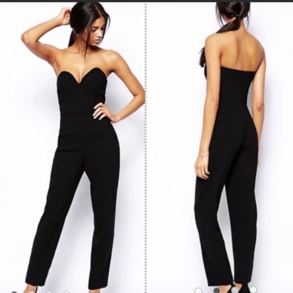 ASOS Pants - ASOS Sweetheart Black Jumpsuit